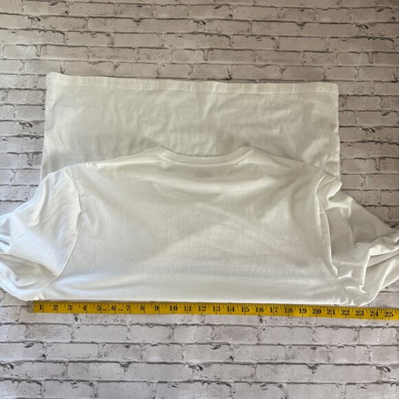 Old Navy Long Sleeve White Soft-Washed Men's Tee Retro Stripe Design Size XL - Picture 7 of 11